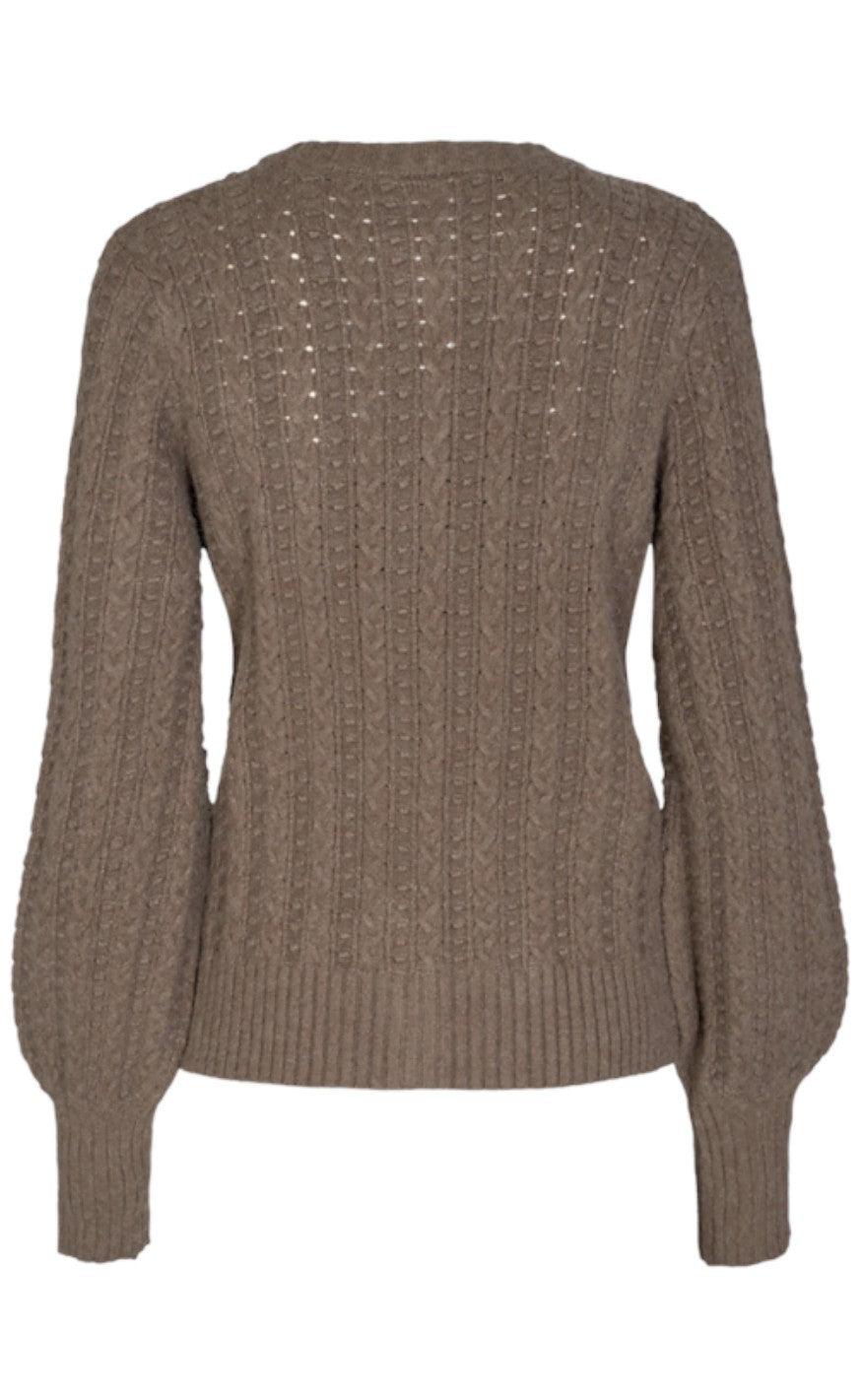 Freequent Cardigan - Claura - Morel Melange