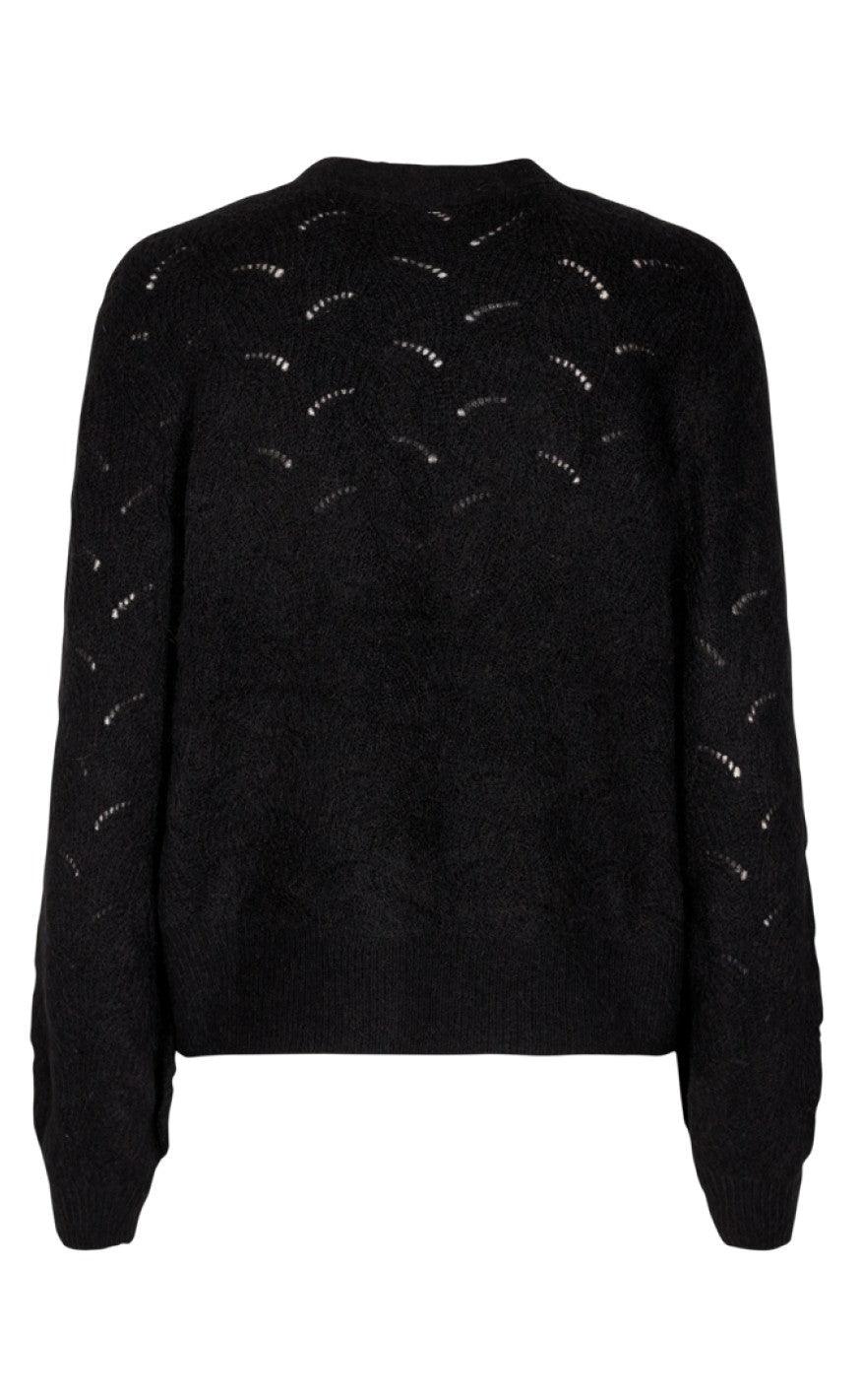 Freequent Cardigan - Hill - Black Solid
