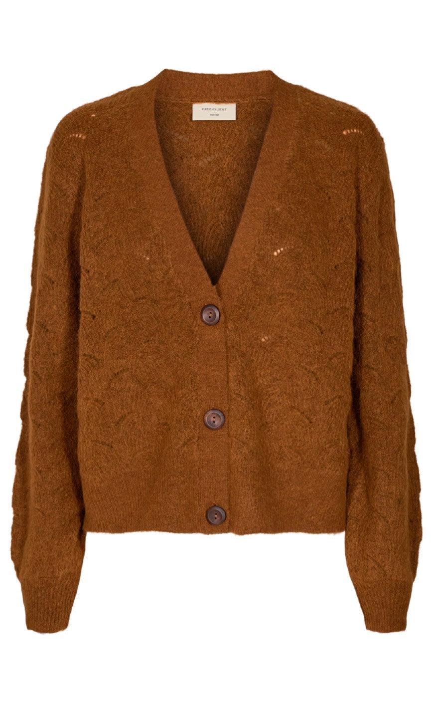 Freequent Cardigan - Hill - Caramel Café Melange