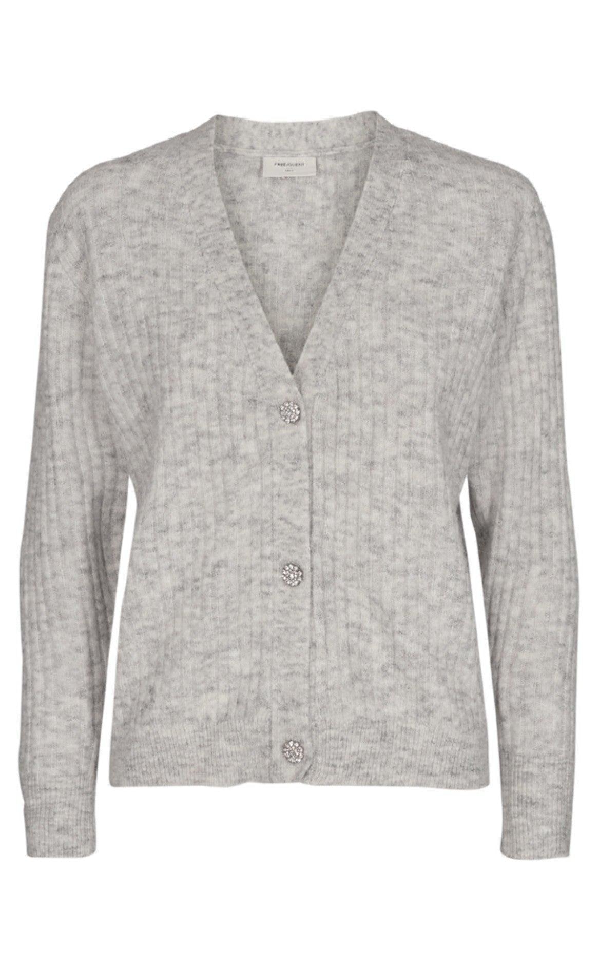 Freequent Cardigan - Hilla Diamond - Oatmeal Melange