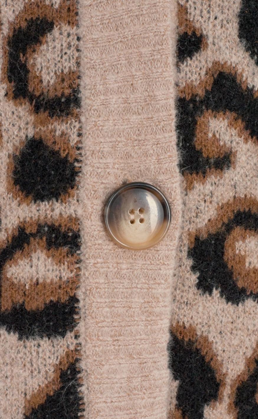 Freequent Cardigan - Leoa - Silver Mink Mix