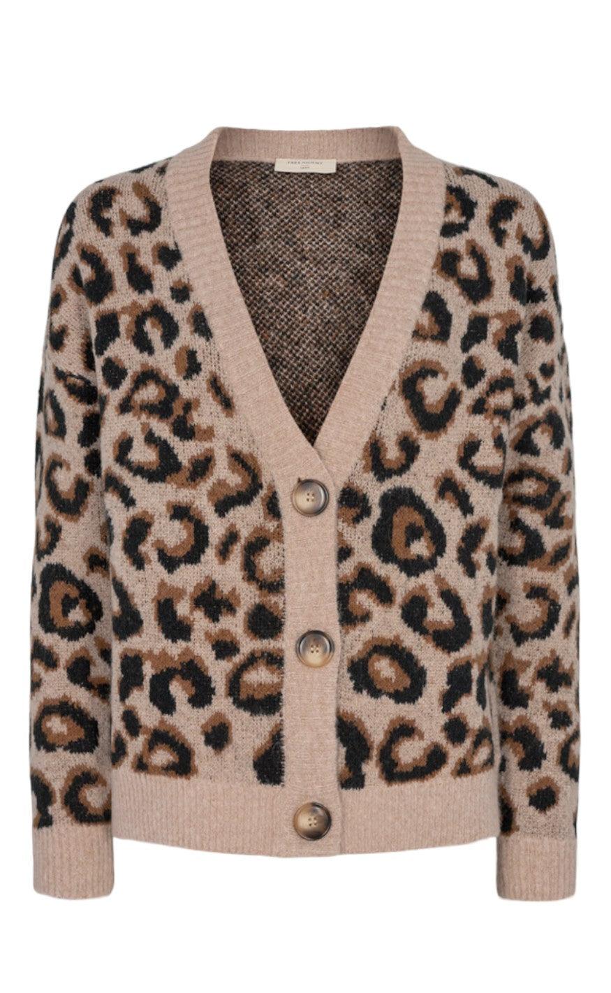 Freequent Cardigan - Leoa - Silver Mink Mix