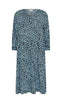 Freequent Kjole - Adney - Black With Chambray Blue