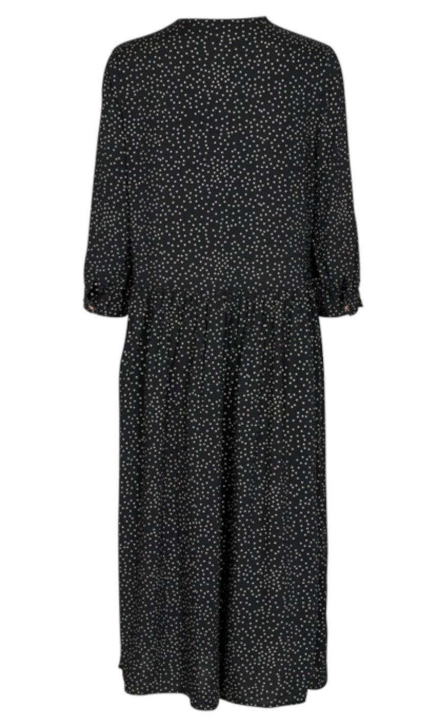 Freequent Kjole - Adney Long Layer - Black Mix