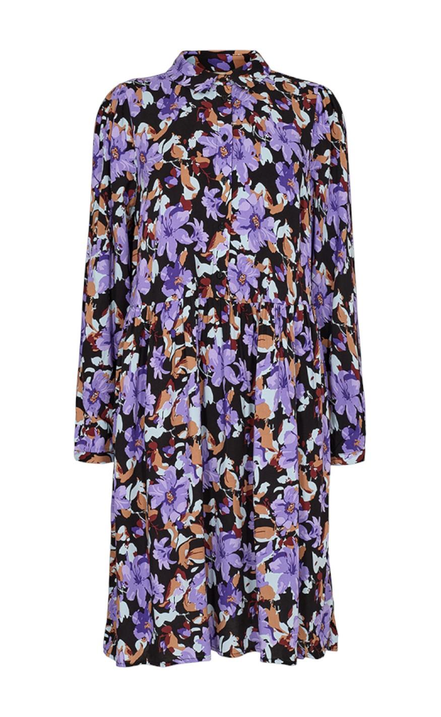 Freequent Kjole - Adney - Purple Sapphire w. Black