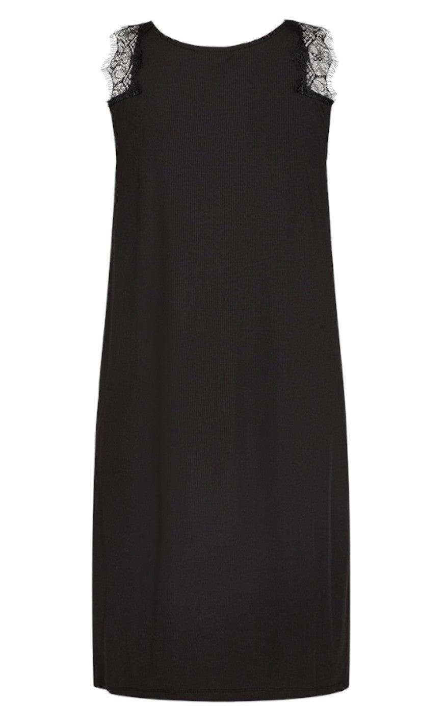 Freequent Kjole - Bicco Rib - Black