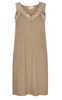 Freequent Kjole - Bicco Rib - Silver Mink