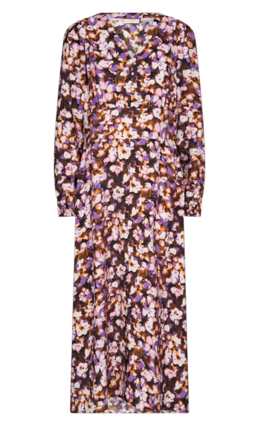 Freequent Kjole - Caisa - Royal Lilac W. Tangelo
