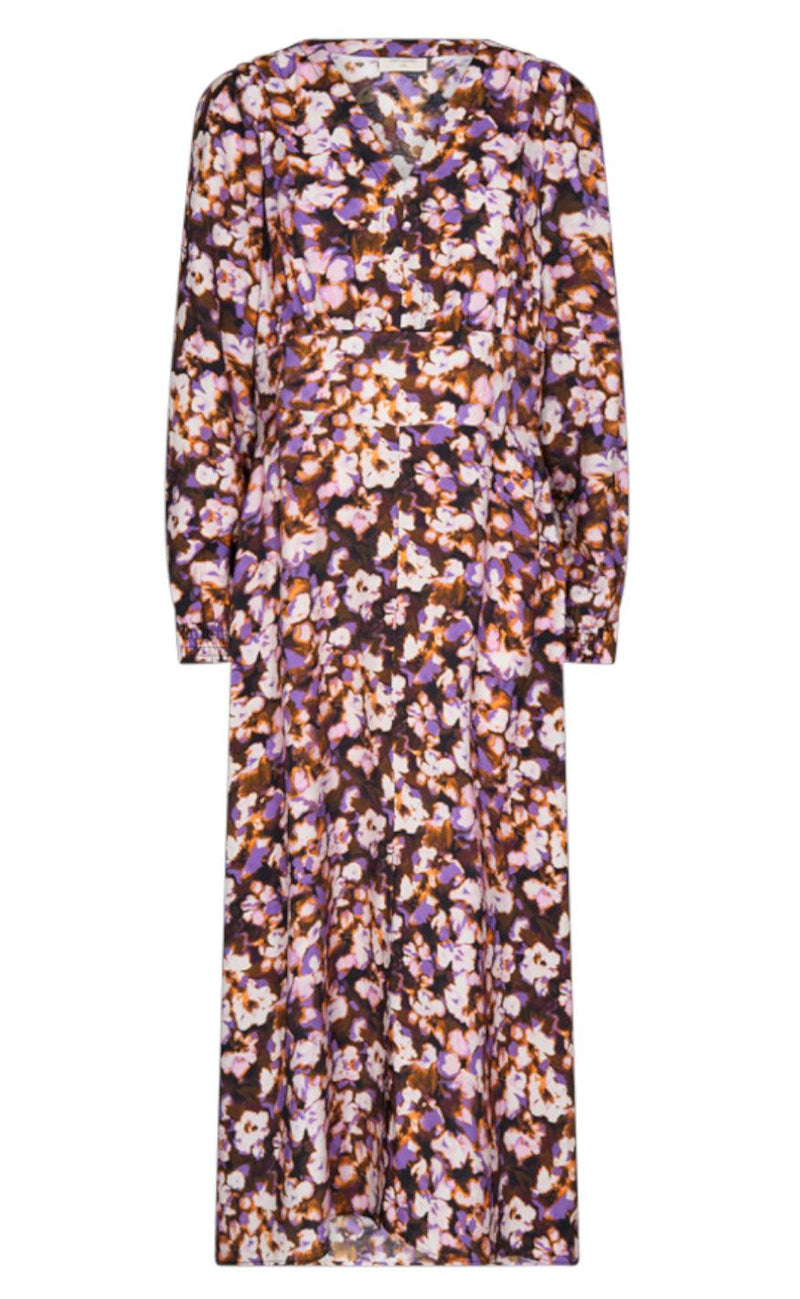 Freequent Kjole - Caisa - Royal Lilac W. Tangelo