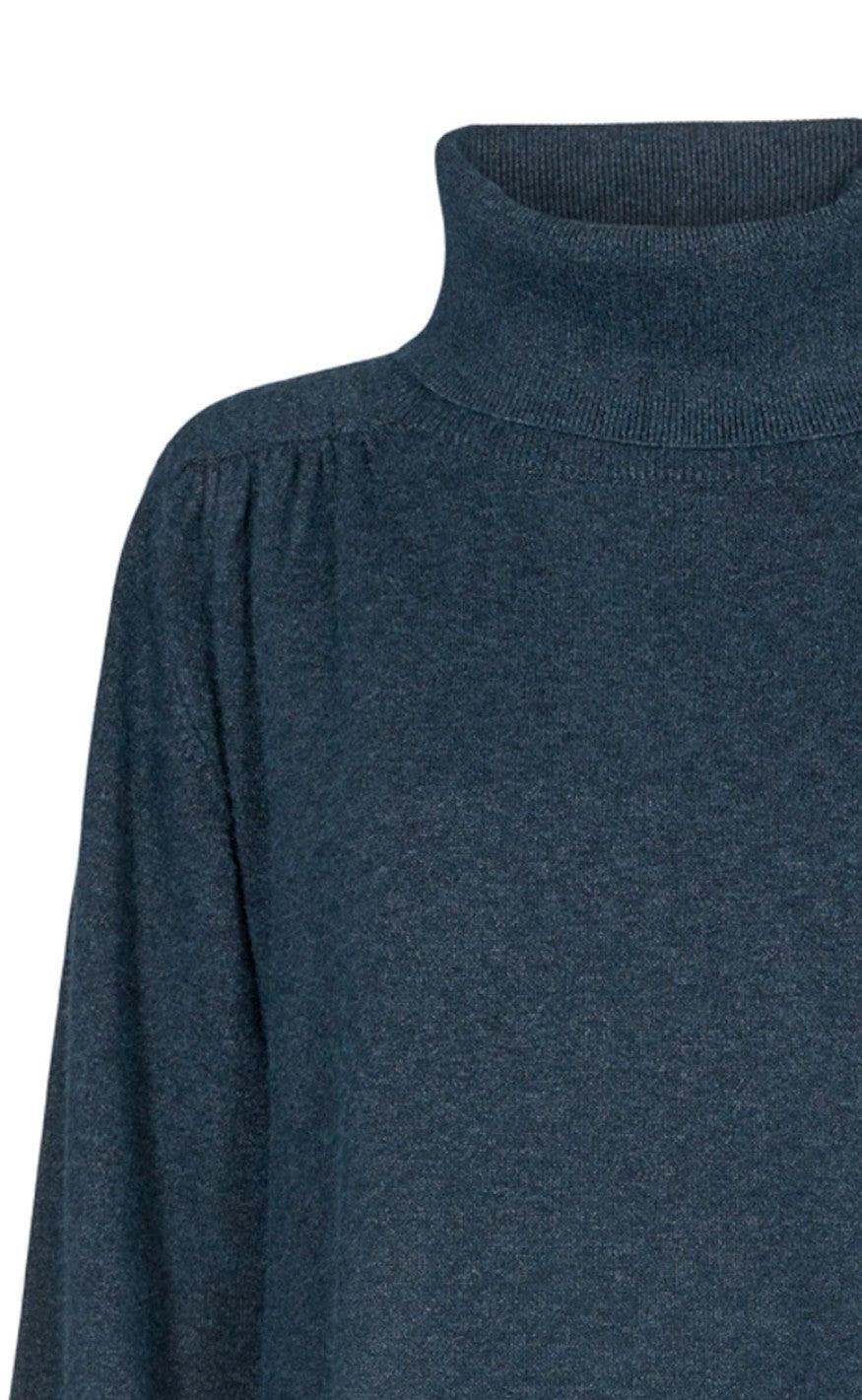 Freequent Kjole - Claura Turtle - Navy Melange