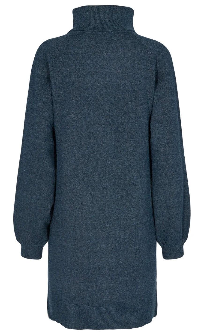 Freequent Kjole - Claura Turtle - Navy Melange