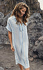 Freequent Kjole - Dea Flounce - Chambray  Blue Mix