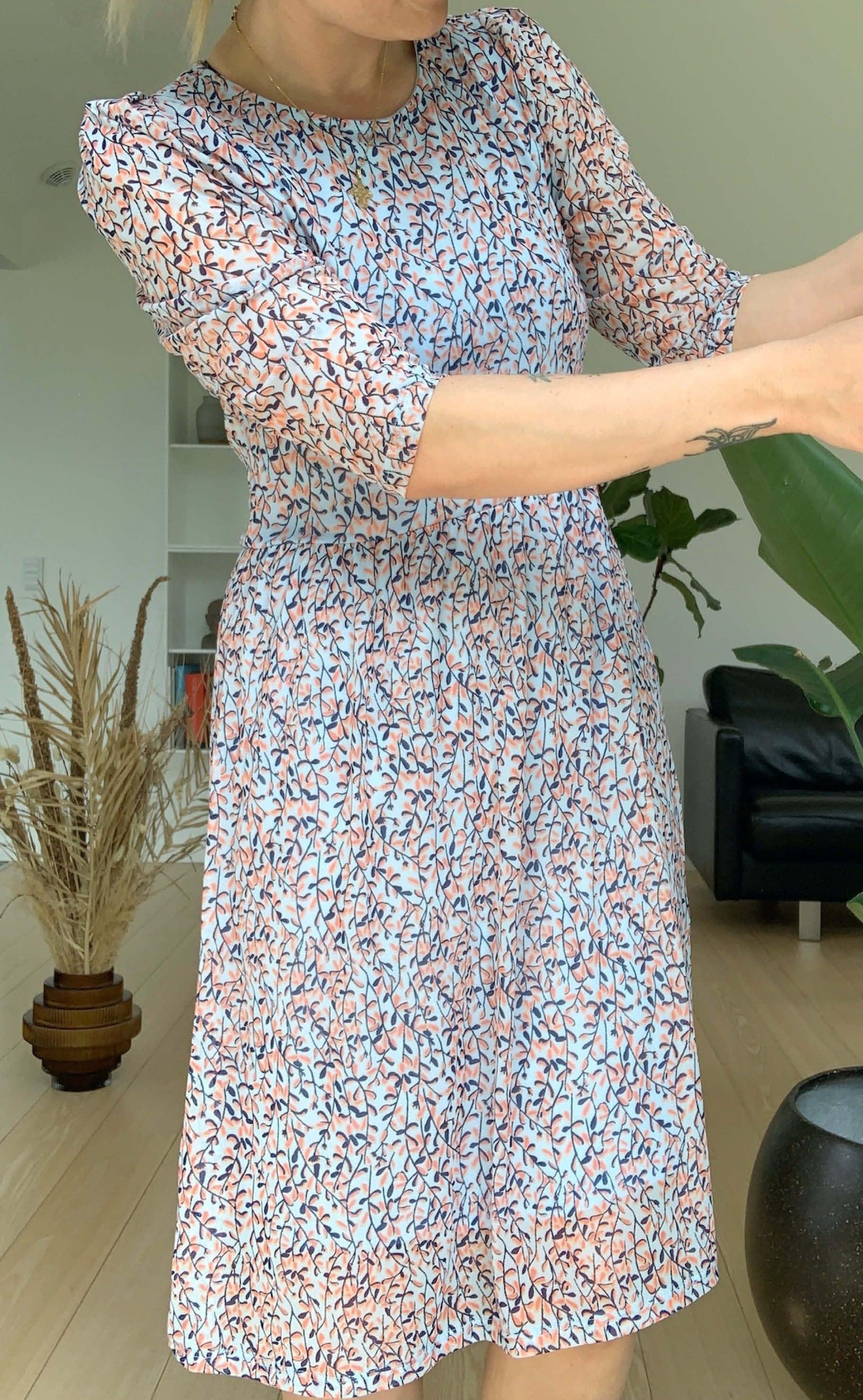 Freequent Kjole - Gama - Chambray Blue Mix