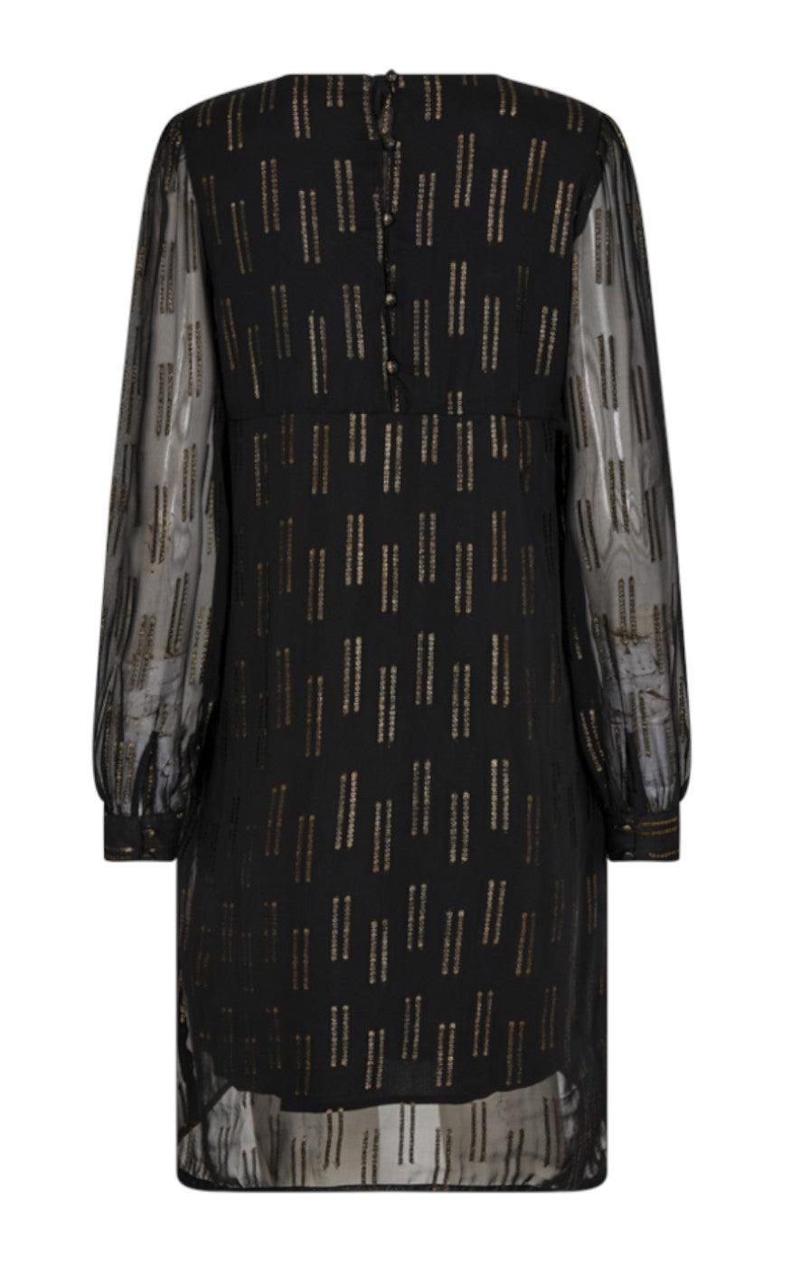 Freequent Kjole - Kalika - Black With Gold