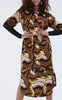 Freequent Kjole - Wish - Black With Amber Green