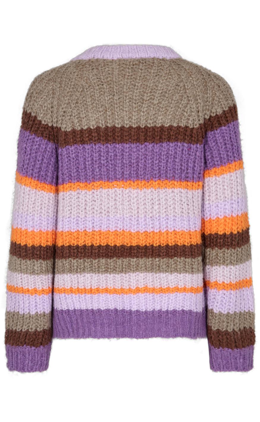 Freequent Pullover - Evy - Royal Lilac W. Desert Taupe