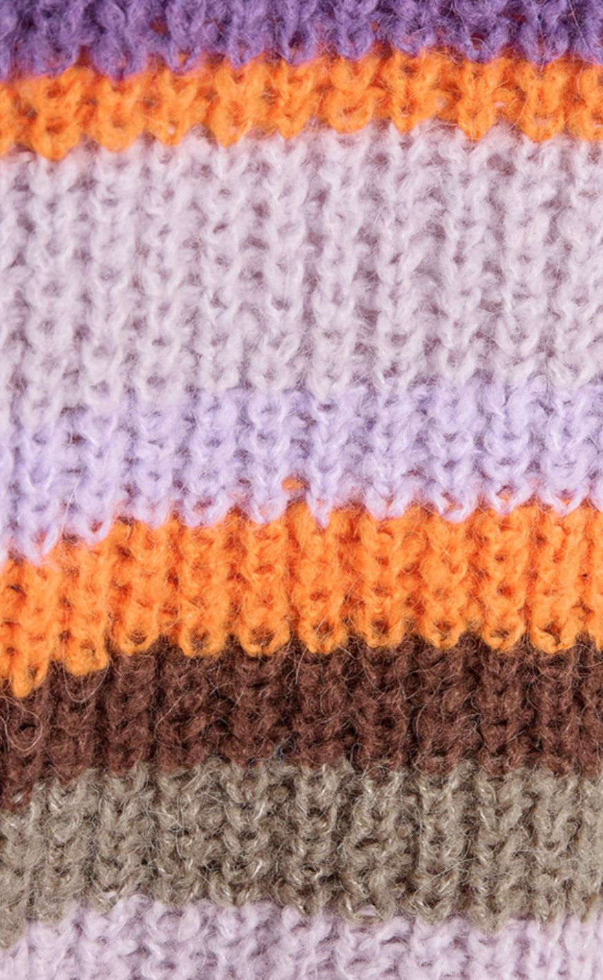 Freequent Pullover - Evy - Royal Lilac W. Desert Taupe