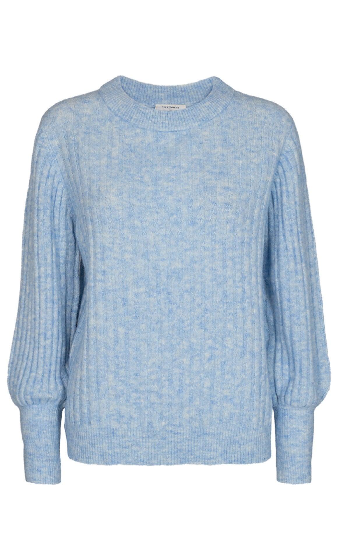 Freequent Pullover - Hill Rib - Ashley Blue Melange