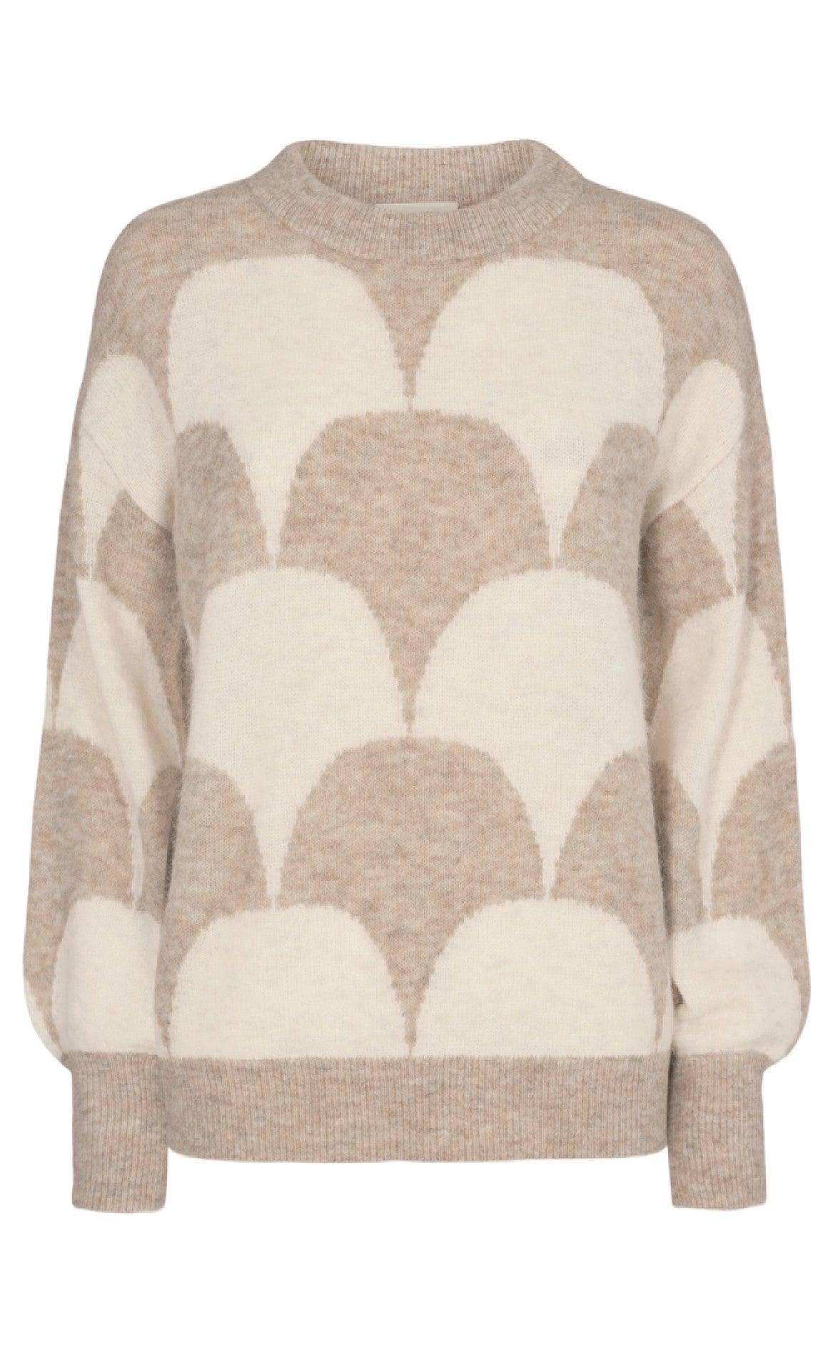 Freequent Pullover - Hilla Drop - Silver Mink Mix