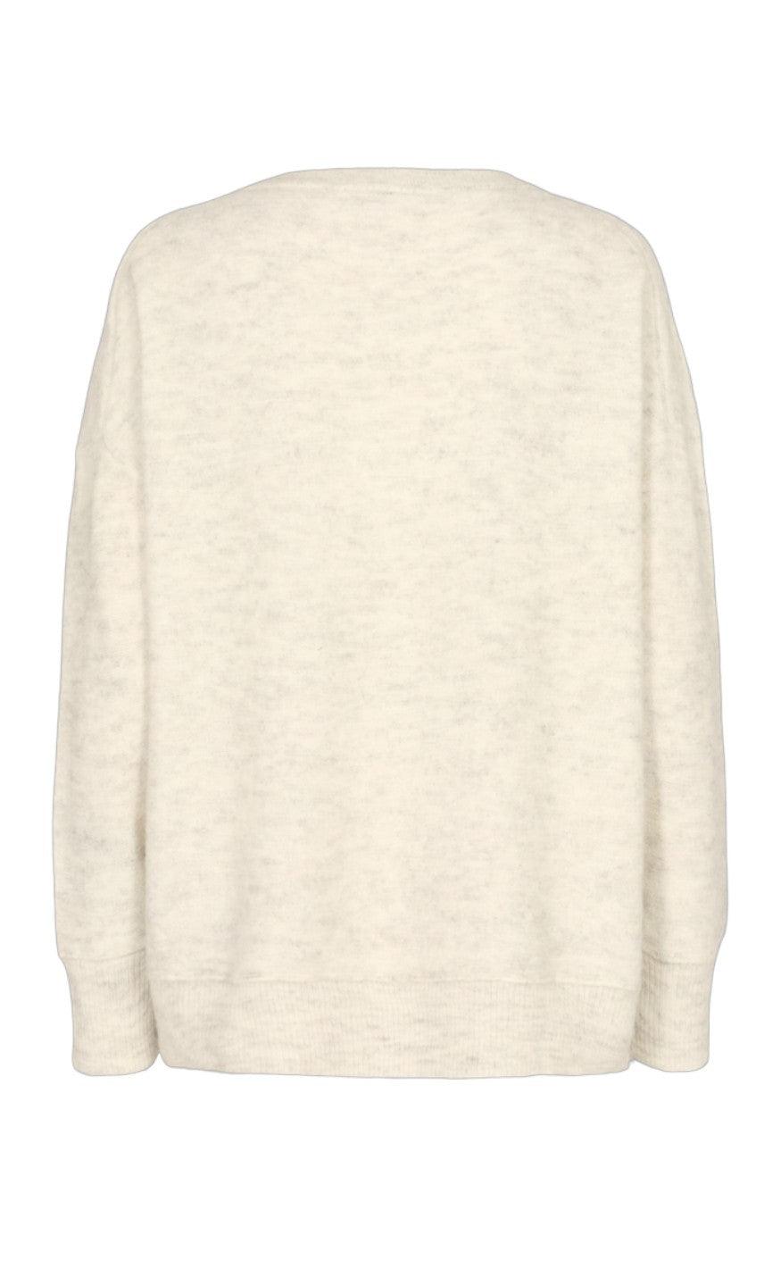 Freequent Pullover - Moto Round - Offwhite Melange
