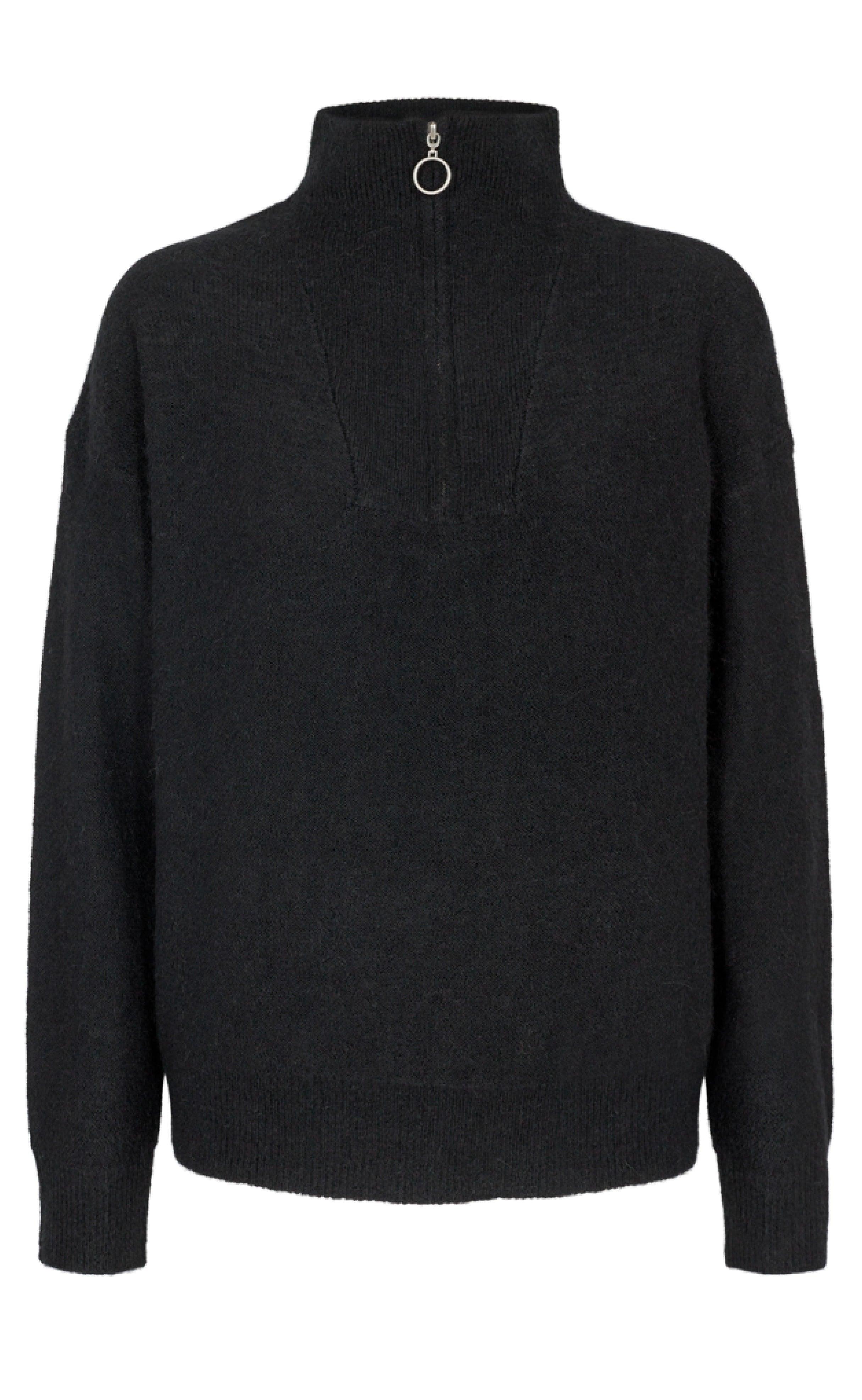 Freequent Pullover - Moto Zip - Black