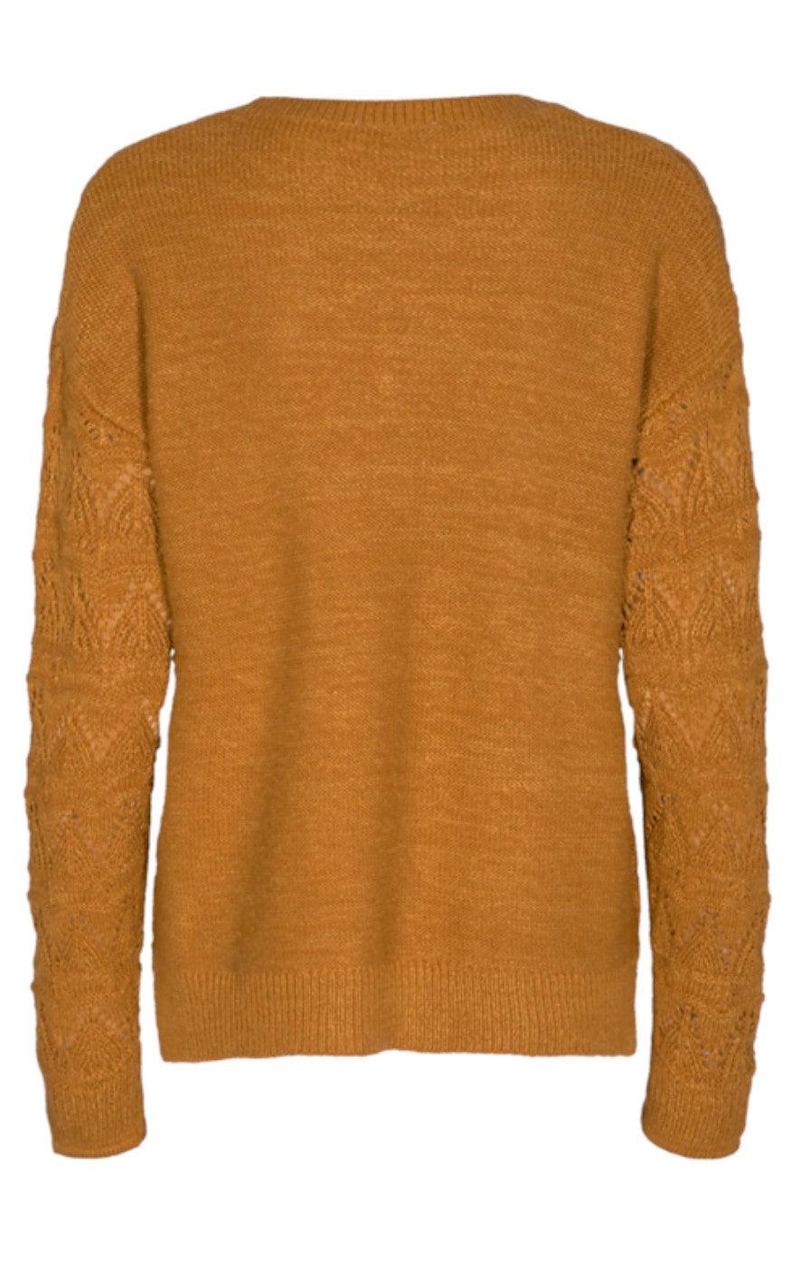 Freequent Pullover - Tina - Bone Brown Melange