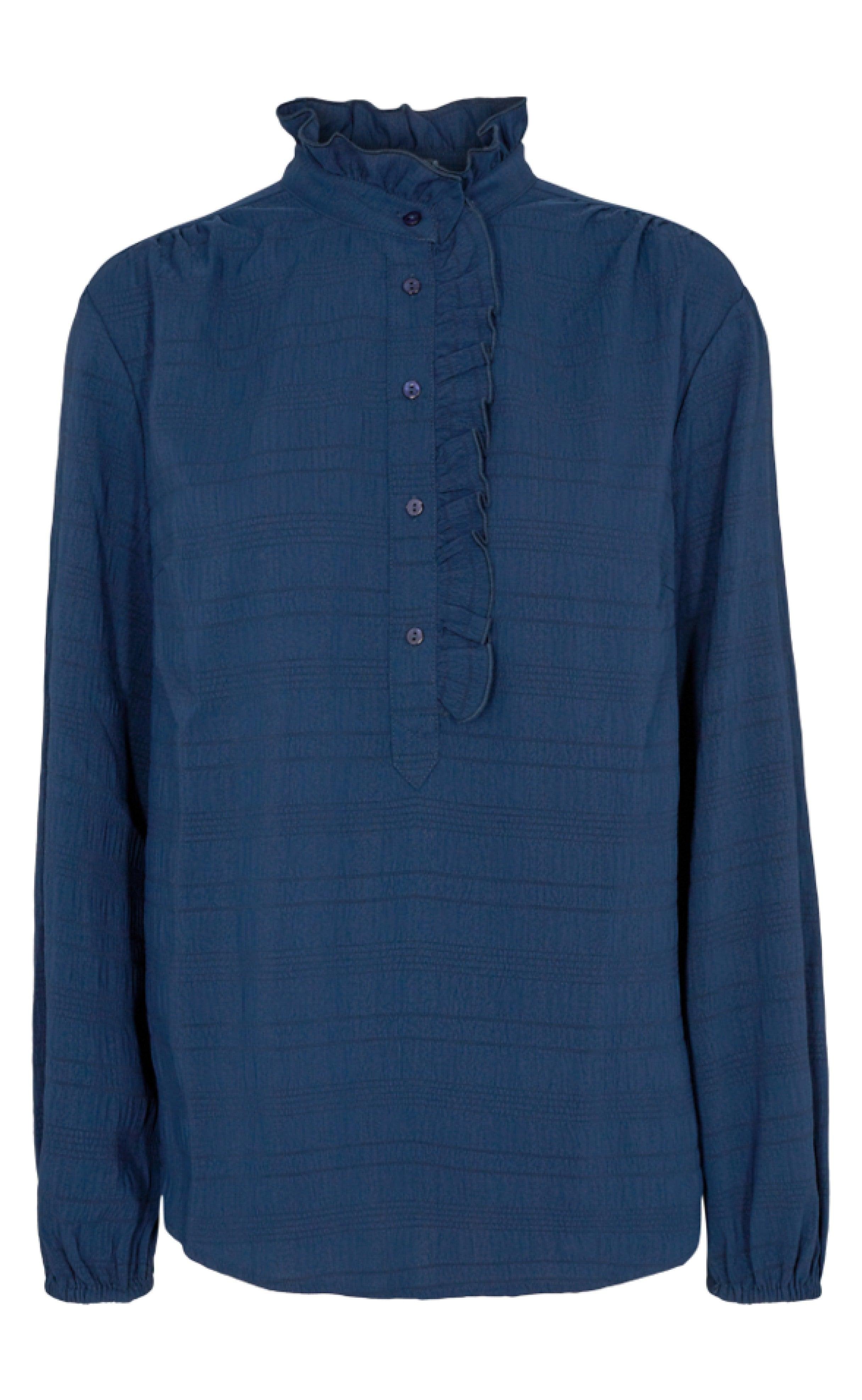 Freequent Shirt - Melisse - Navy