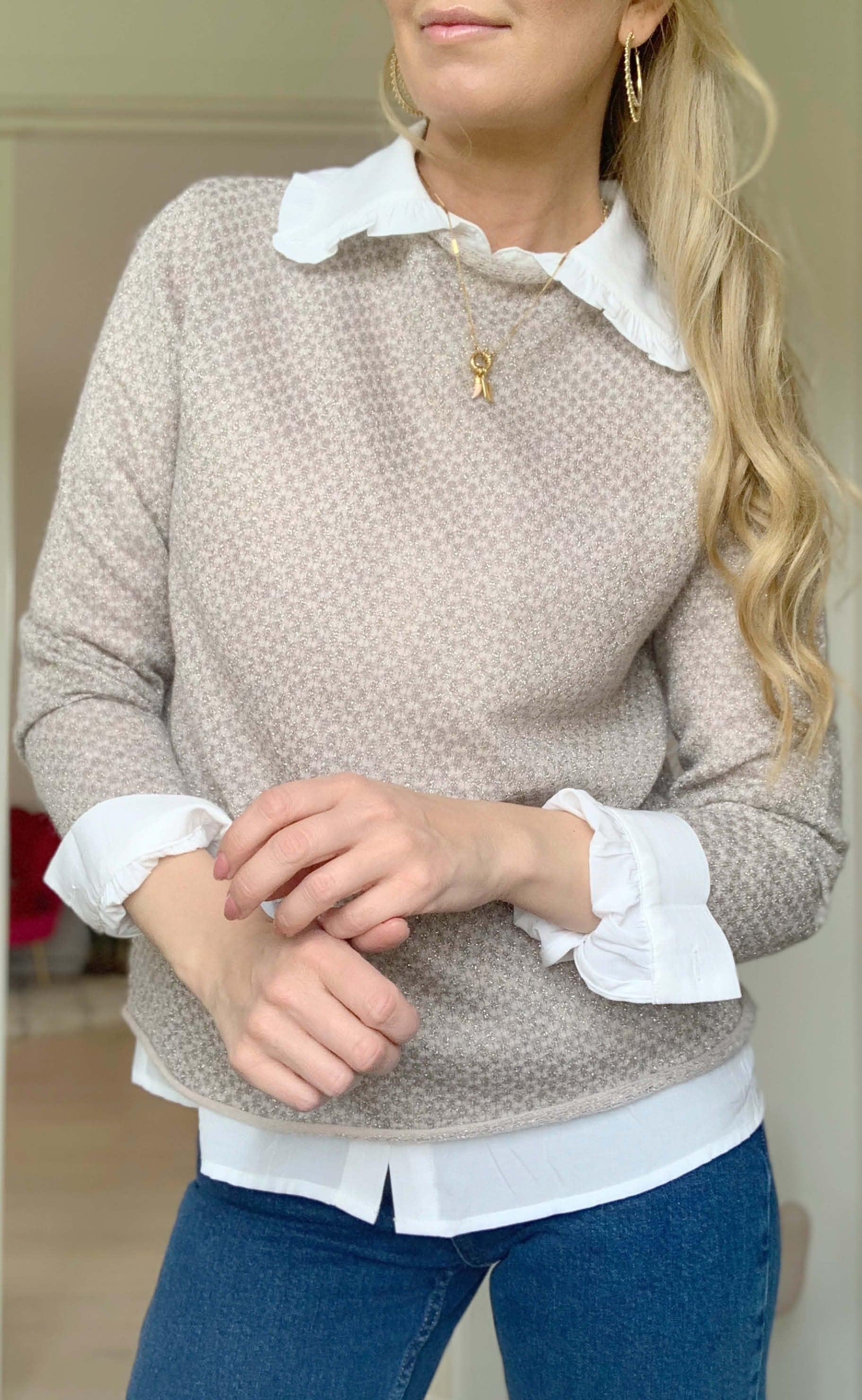 Freequent Skjorte - April Collar - Offwhite