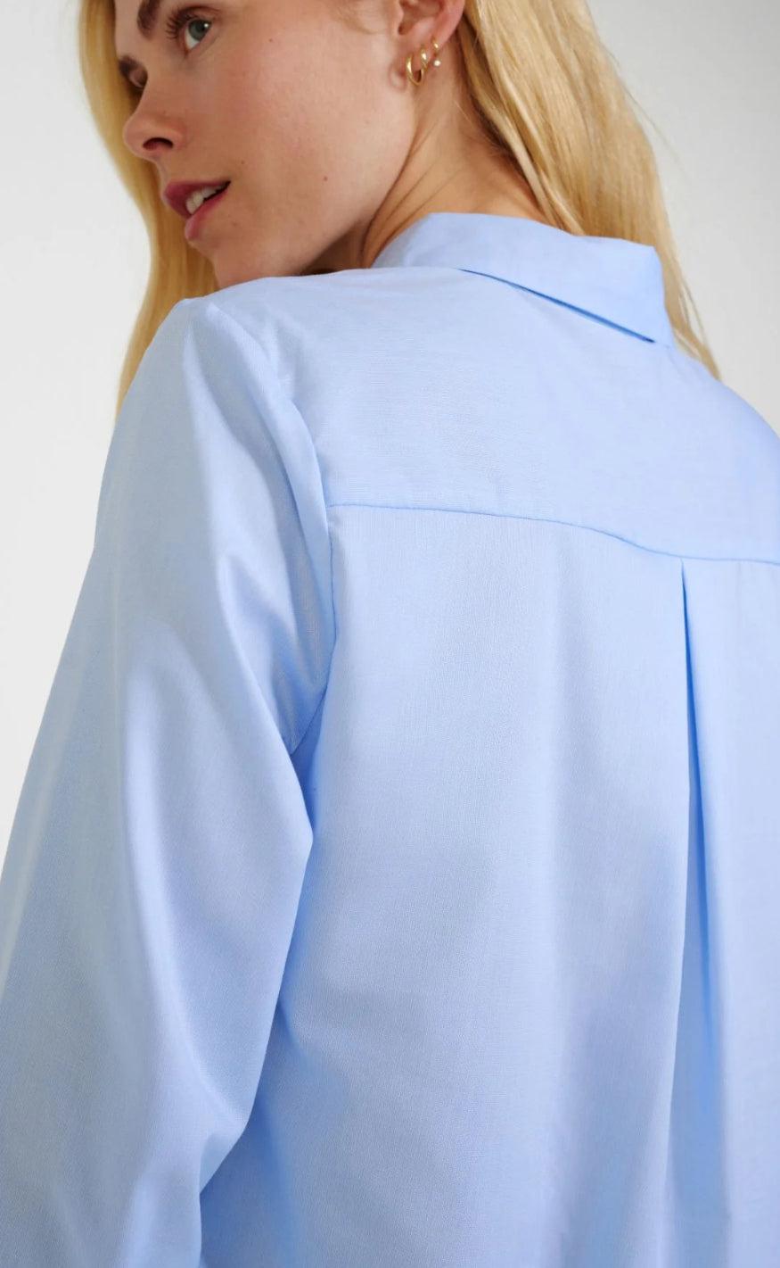 Freequent Skjorte - Flynn - Chambray Blue