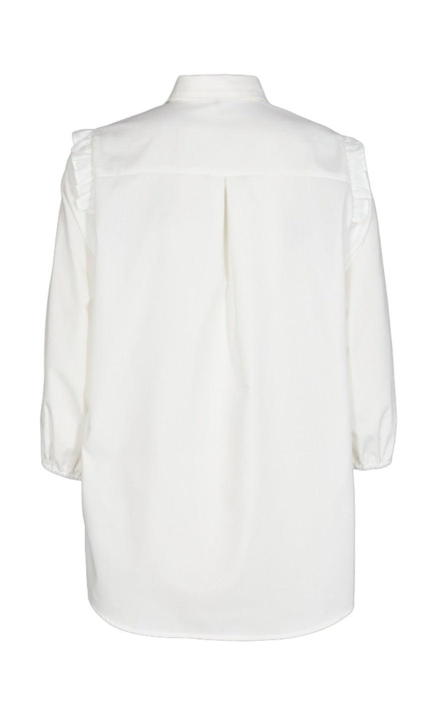 Freequent Skjorte - Flynn Frill - Off White