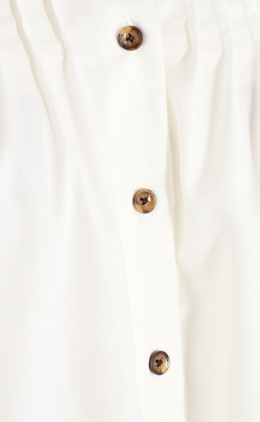 Freequent Skjorte - Flynn Frill - Off White