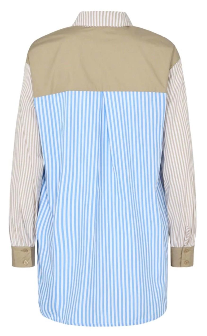 Freequent Skjorte - Hilda - Chambray Blue Mix