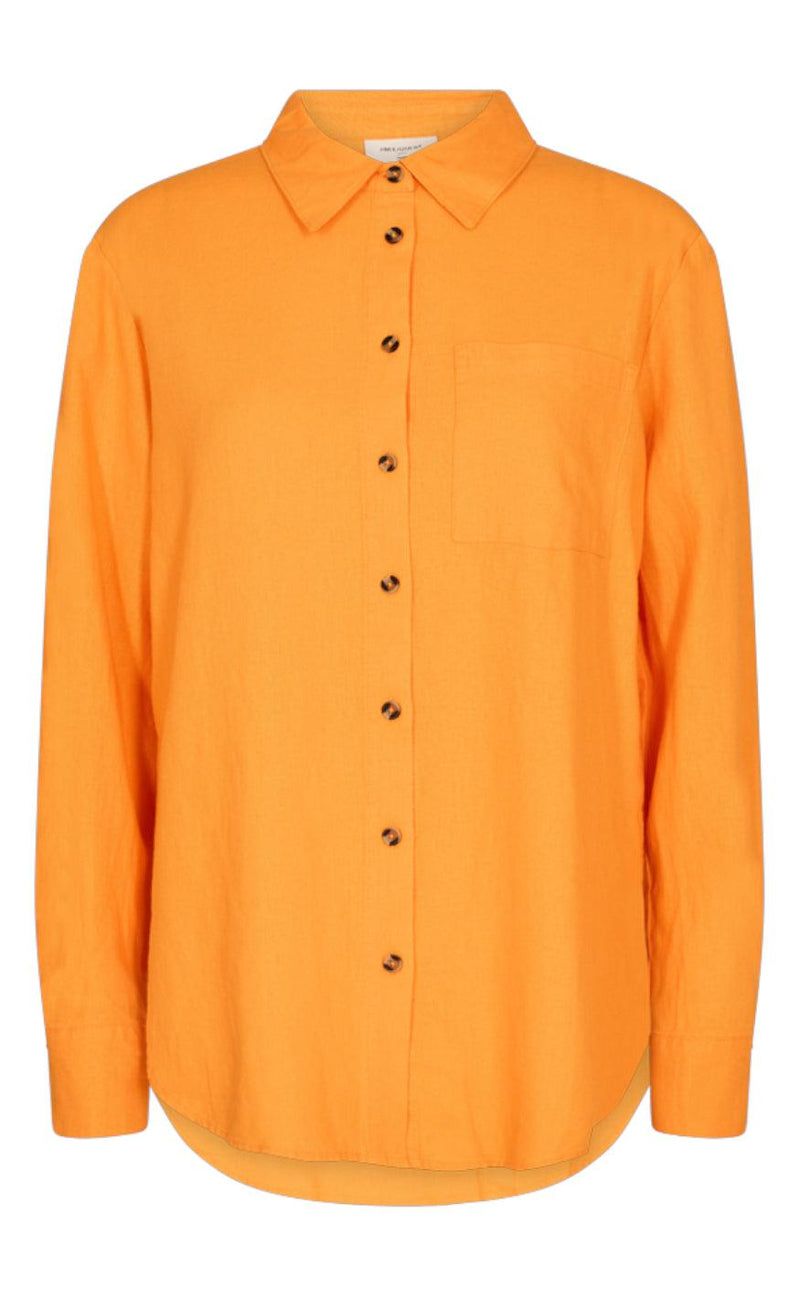 Freequent Skjorte - Lava Simple - Flame Orange