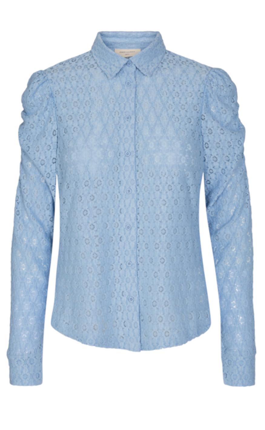 Freequent Skjorte - Milady - Chambray Blue