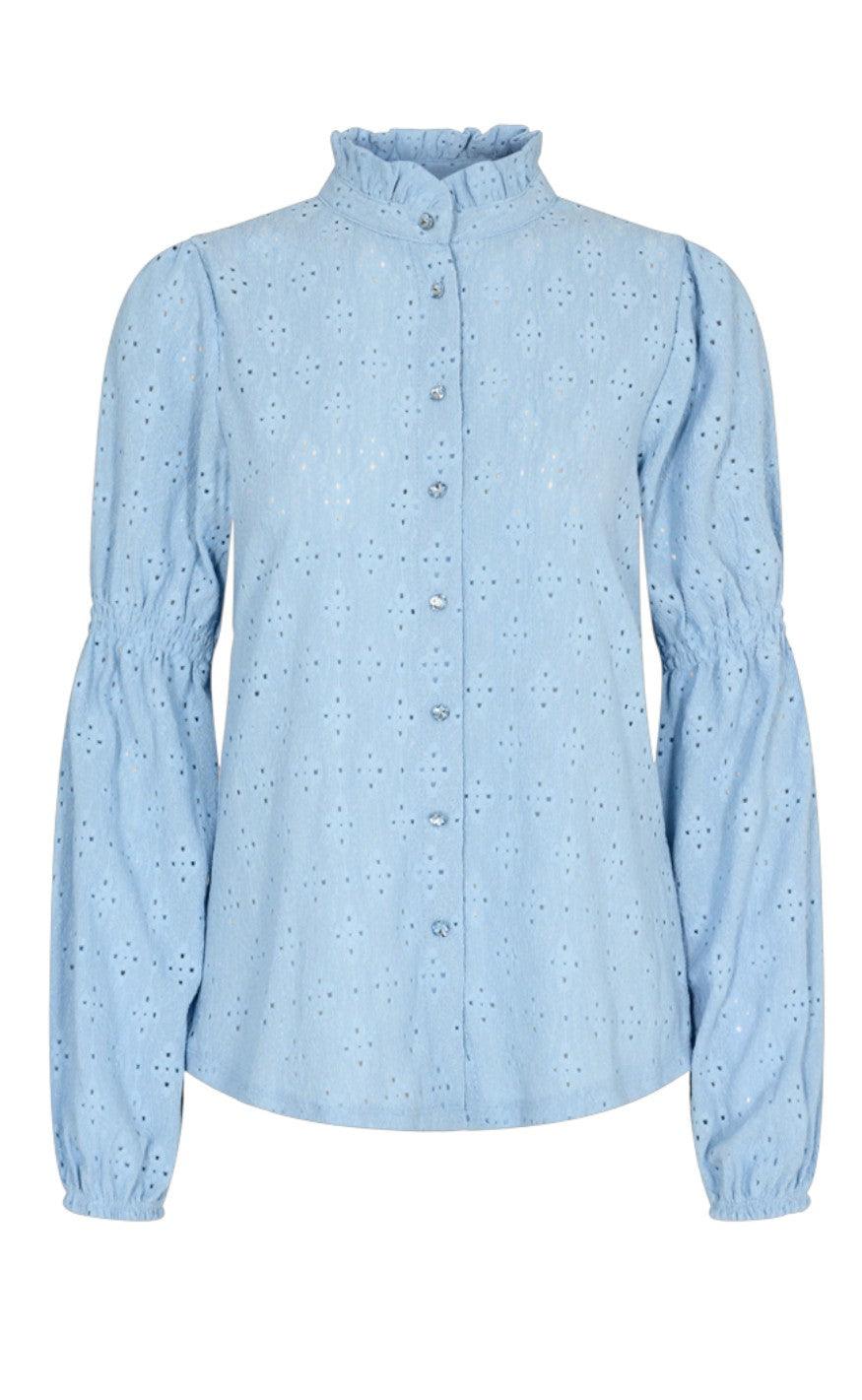 Freequent Skjorte - Milan - Chambray Blue