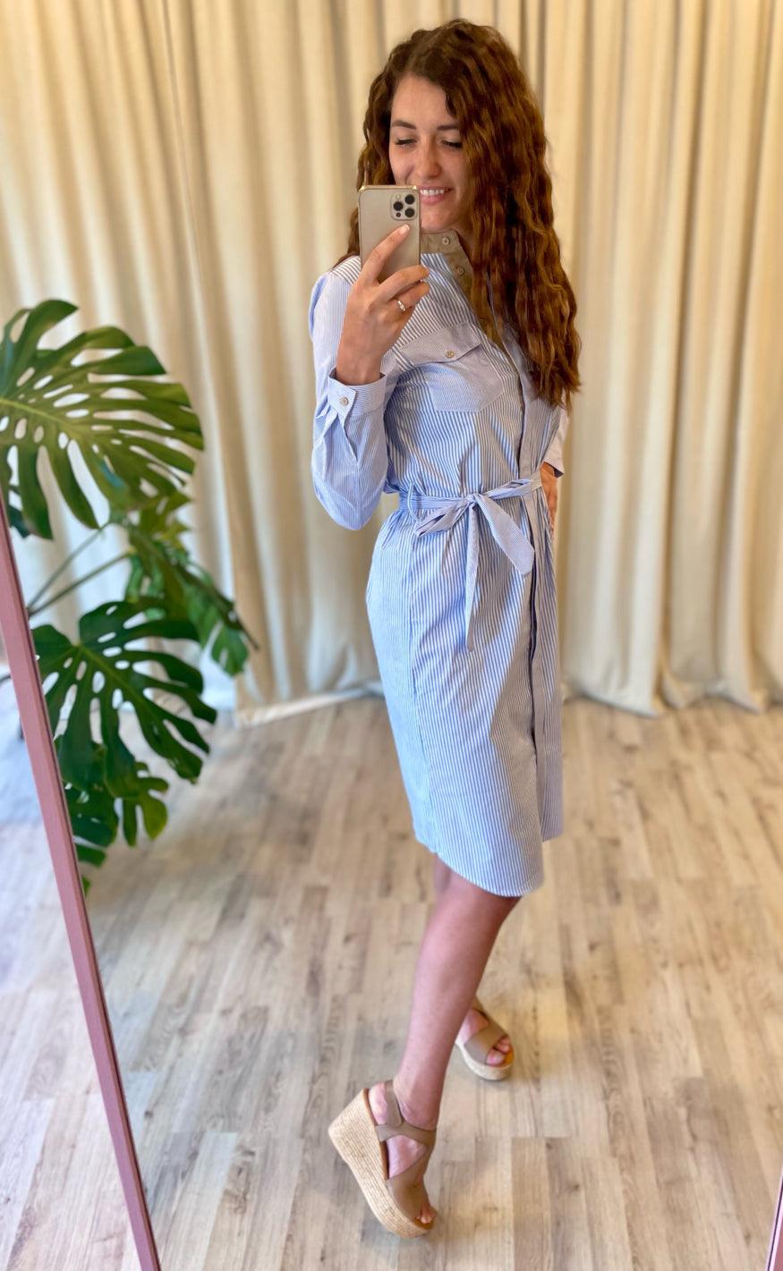 Freequent Skjortekjole - Oriana - Chambray Blue