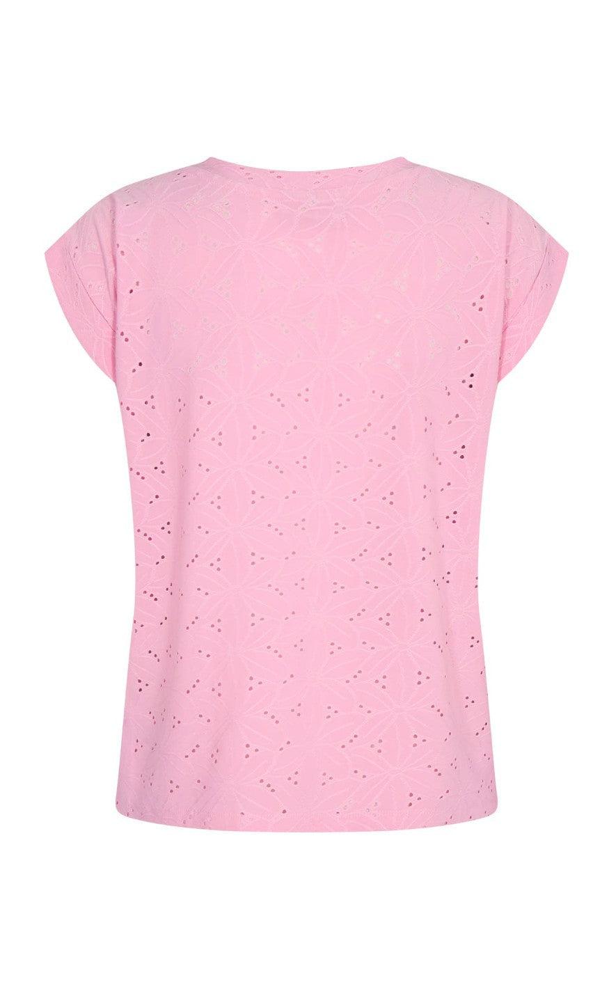Freequent T-shirt - Blond Flower - Begonia Pink