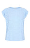 Freequent T-shirt - Blond Flower - Chambray Blue