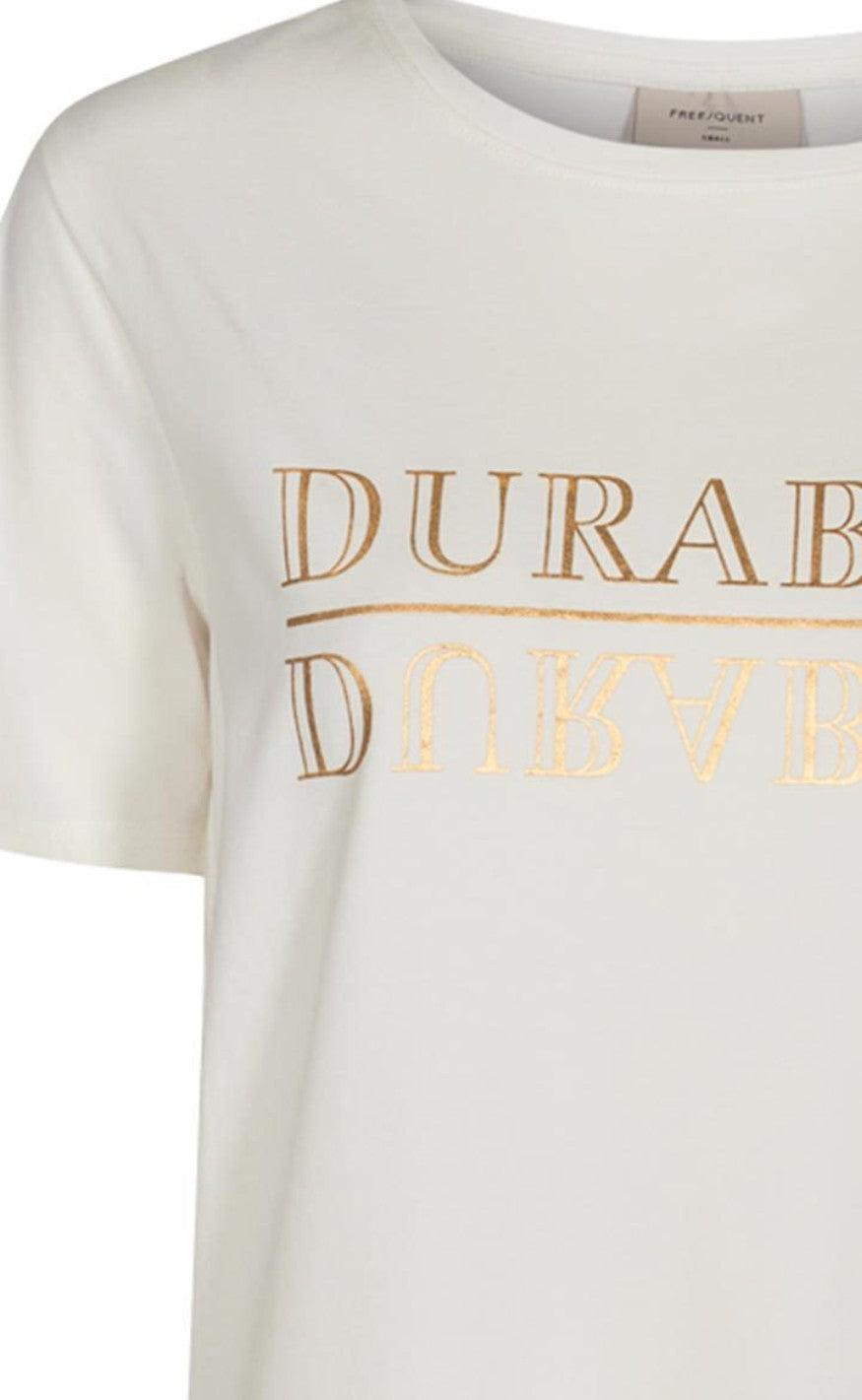 Freequent T-shirt - Fenja Durable - Off White
