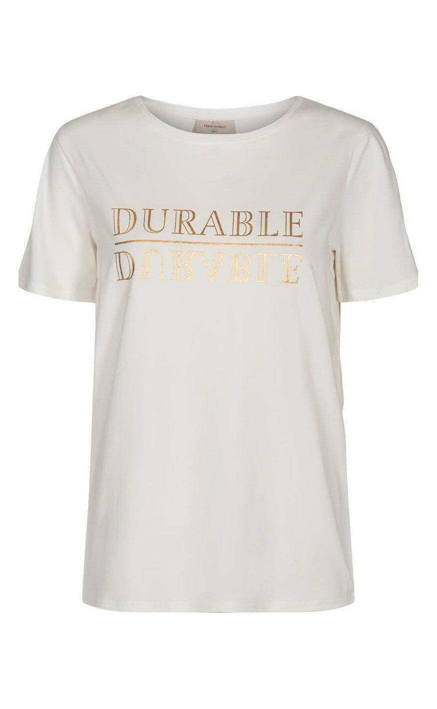 Freequent T-shirt - Fenja Durable - Off White
