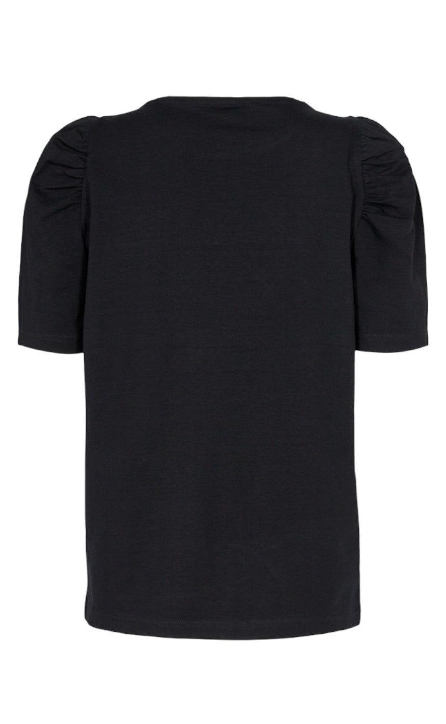 Freequent T-shirt - Fenja Puff - Black