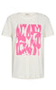 Freequent T-shirt - Fenjal - Off White W. Carmine Rose