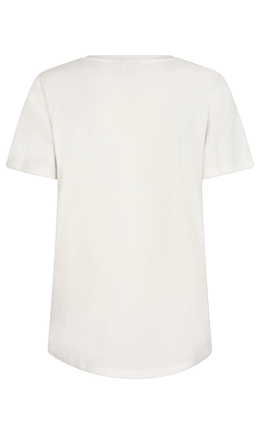 Freequent T-shirt - Fenjal - Off White W. Flame Orange