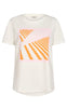 Freequent T-shirt - Fenjal - Off White W. Flame Orange