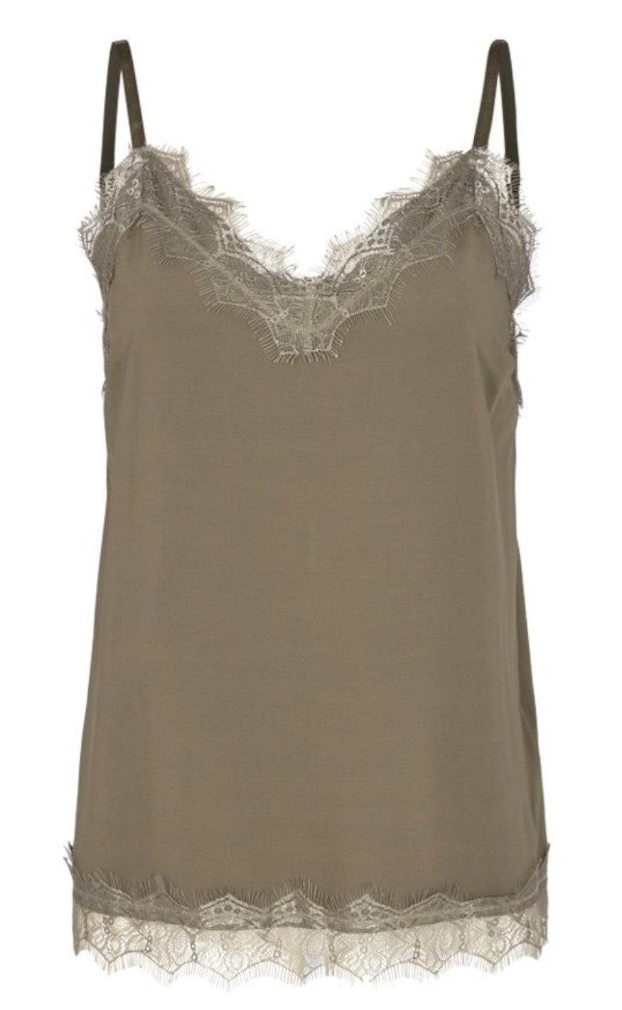 Freequent Top - Bicco - Dusty Olive