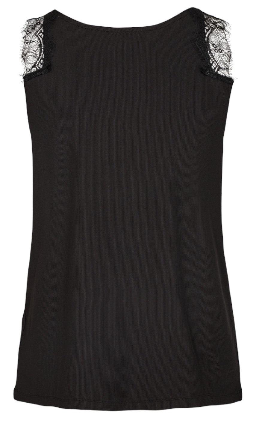 Freequent Top - Bicco Rib - Black