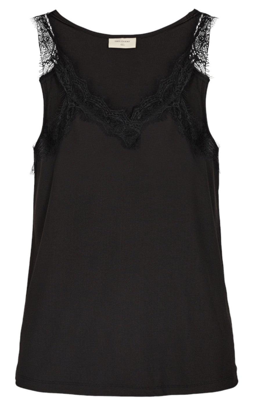 Freequent Top - Bicco Rib - Black