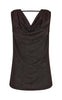 Freequent Top - Glit - Black With Cappuccino