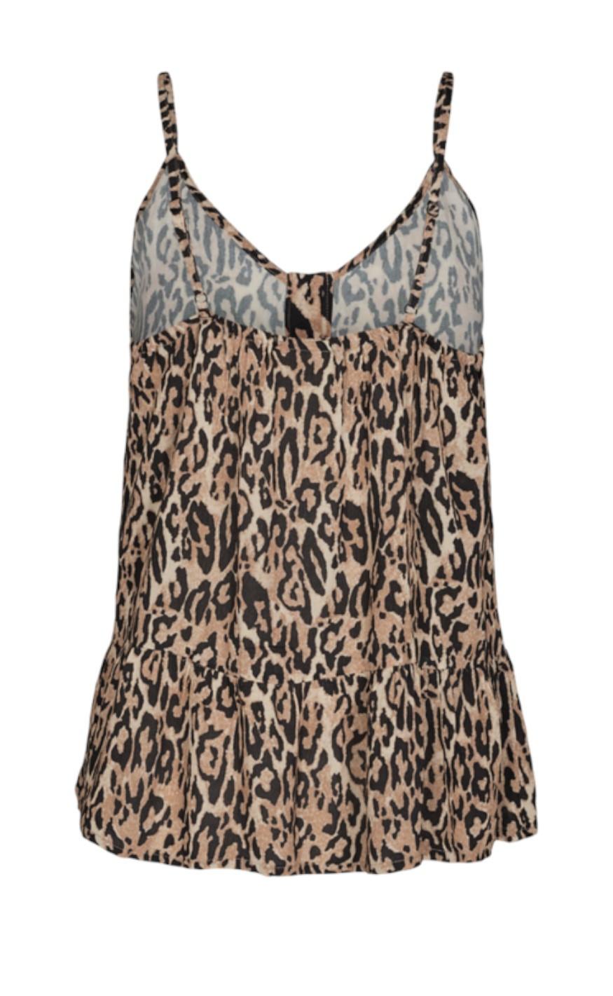 Freequent Top - Mille Leo - Beige Sand Mix