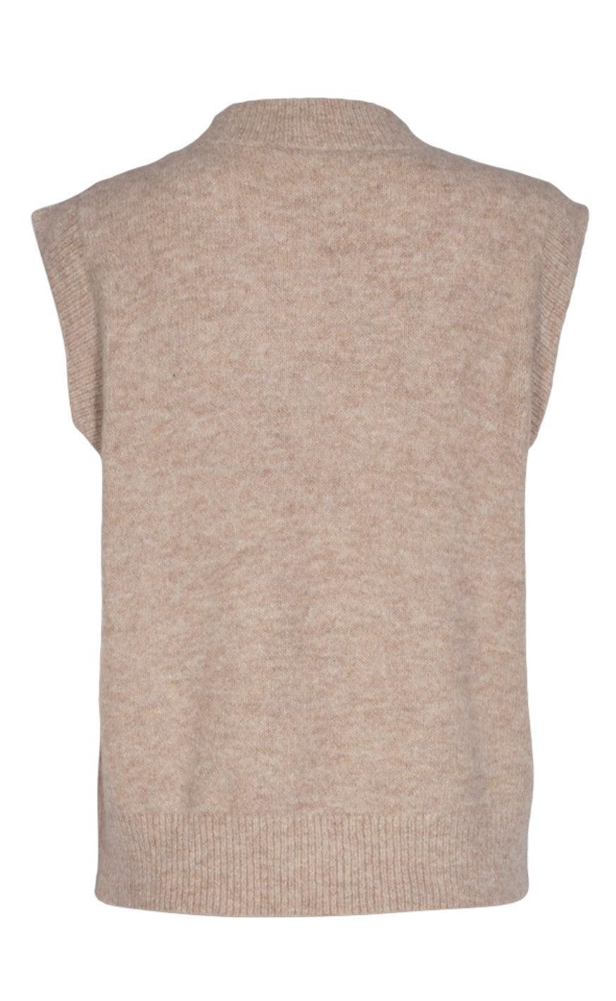 Freequent Vest - Merla Plain - Silver Mink Melange